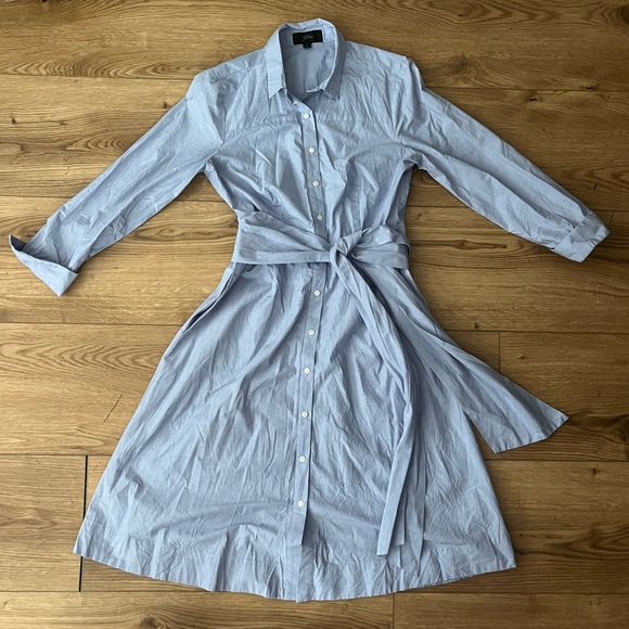 J. CREW Tie Waist Shirt Dress - Picture 3 of 4
